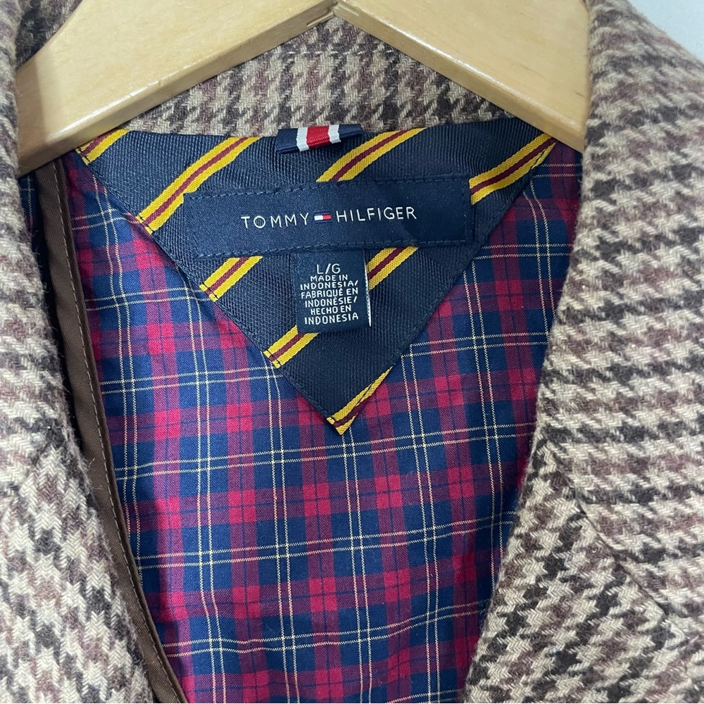 Tommy Hilfiger Wool Blend Tweed Houndstooth Blazer Sport Coat Men’s L - Picture 6 of 15
